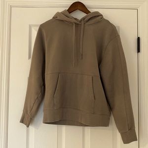Athleta Retroplush Pullover Hoodie in Rustic Beige, Size Small